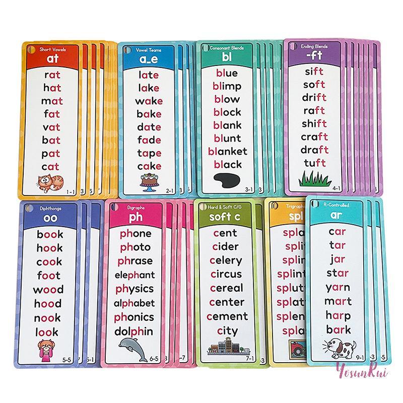 YosunRui] Danh sách từ ngữ Phonics, 117 nhóm Danh sách cột từ ngữ âm, Dụng cụ giảng dạy xây dựng từ 