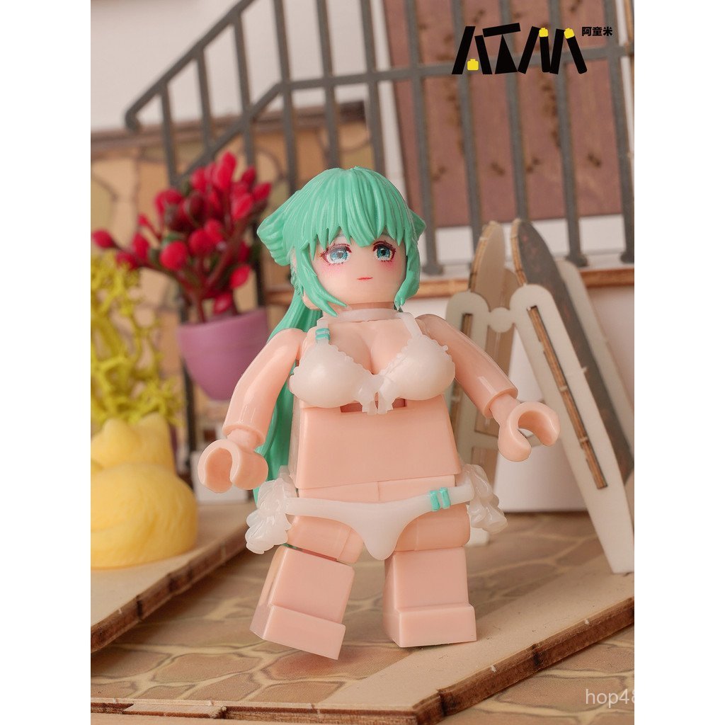 Hatsune Miku Beauty Girl Frontline Gợi Cảm Hai Chiều Anime Minifigure Khối Xây Dựng Mô Hình Đồ Chơi 