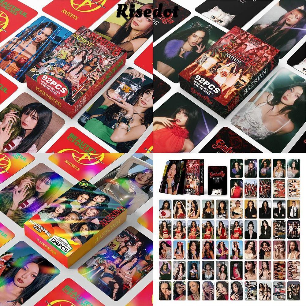 RISEDUT 92 / 124 Chiếc Thẻ Ảnh KATSEYE Lomo, Album KATSEYE In HD LOMO Cards, Có Nhãn Dán MANO MEGAN 