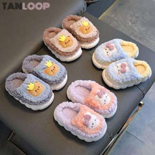 TANLOOP Dép Lông Trẻ Em, Dép Cotton Sang Trọng Cho Bé Gái Bé Trai, Dép Mùa Đông Thỏ / Gấu Hoạt Hình