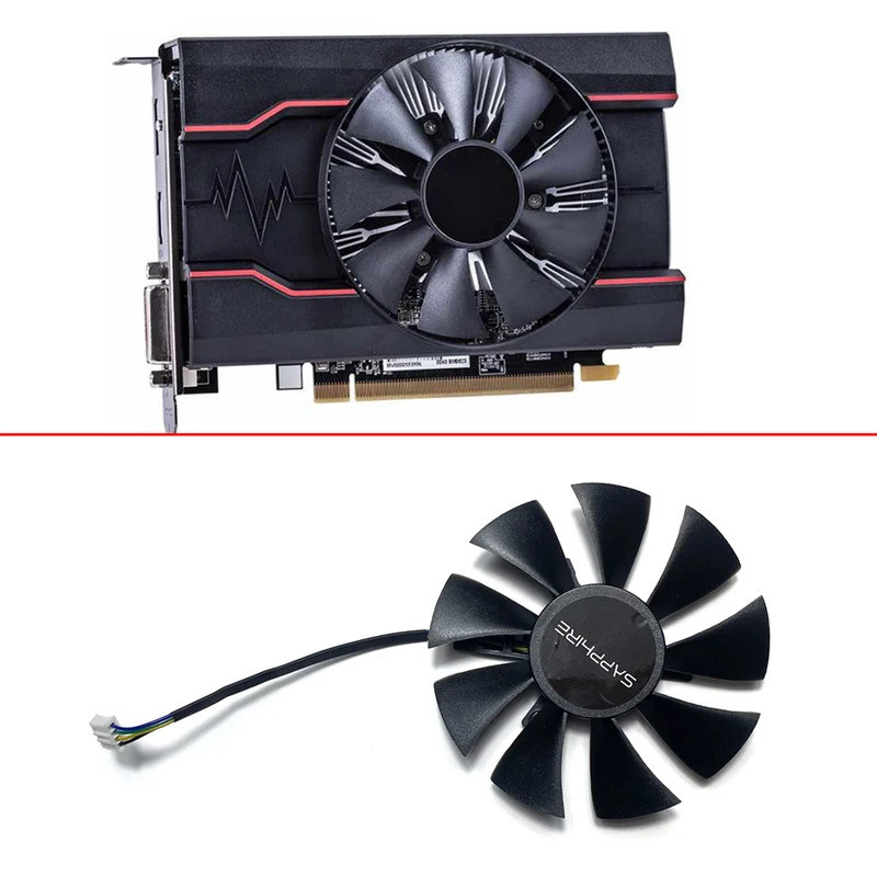 Quạt làm mát 85mm 4pin GA91S2H RX 550 GPU VGA Bộ làm mát thay thế cho Radeon SAPPHIRE RX550 PULSE Ca