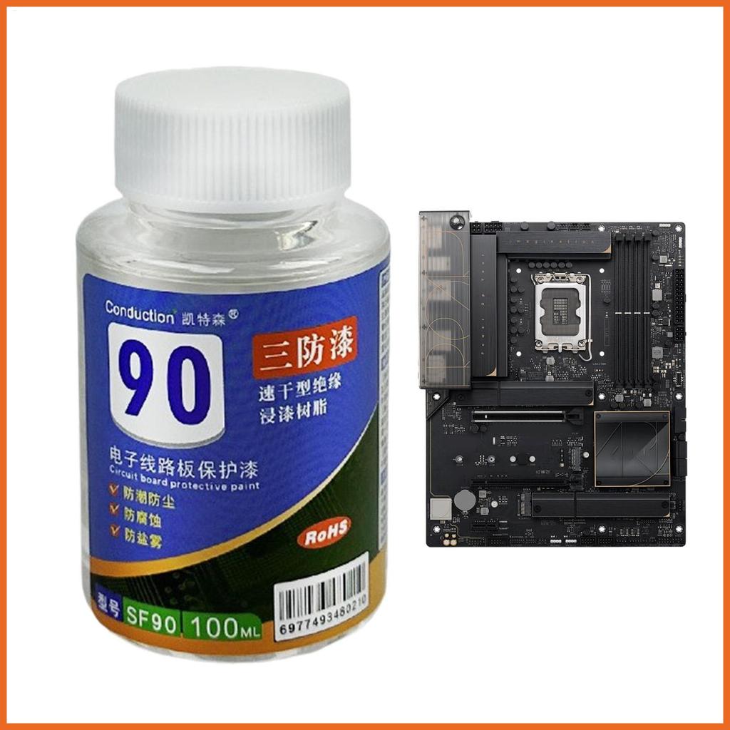 Điện Tử 100ml Trong Suốt Chống Thấm Nước Điện Tử Sơn Epoxy Cách Điện Cho Điện Tử PCB Làm Việc Điện l