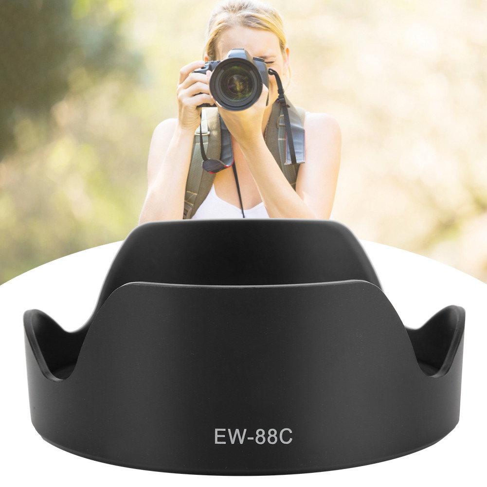 EW ‐ 88C Lens Hood EW-88C Đen Chắc Chắn Cho Camera Du Lịch Ngoài Trời