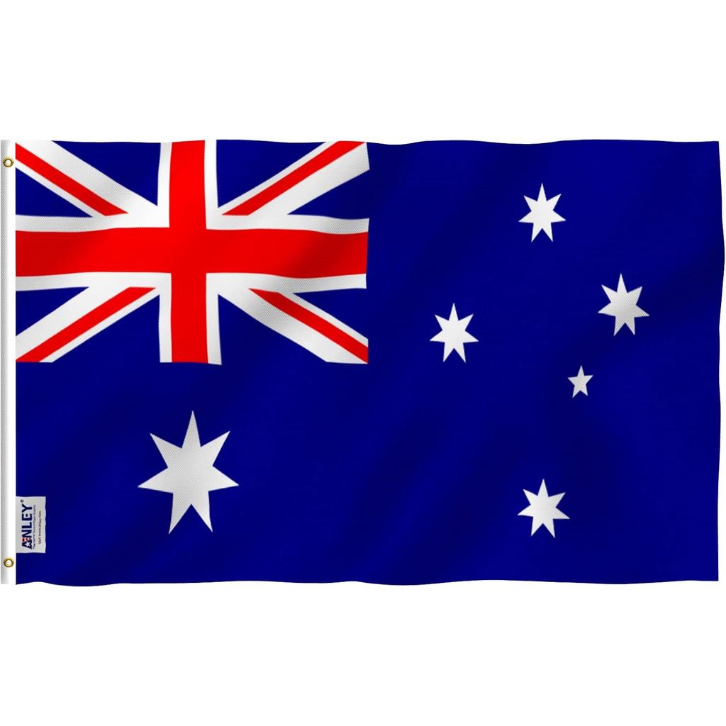 Anley Fly Breeze 3x5 Foot Australia Flag - Màu sắc sống động và chống phai màu - Đầu vải và khâu đôi