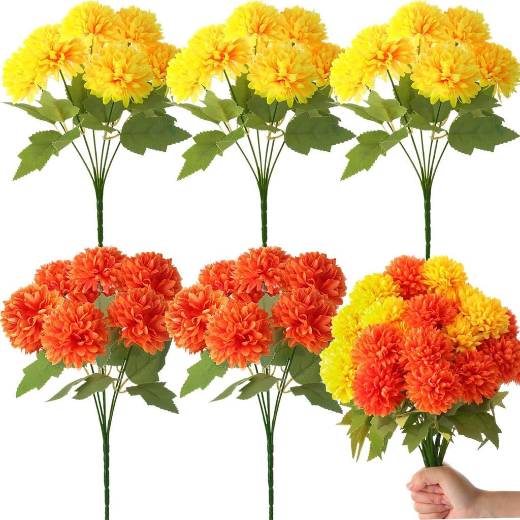Tigeen 6 Chiếc Ngày Của Người Chết Diwali Hoa cúc vạn thọ, Cúc vạn thọ có thân cây Hoa nhân tạo cho 