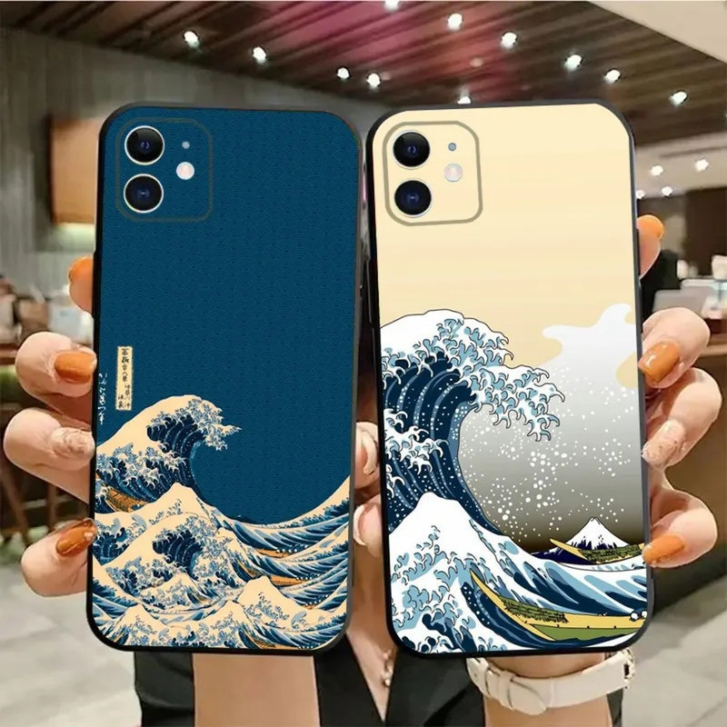 TK-1 Great Wave Kanagawa Ốp Lưng Điện Thoại iPhone 13 12 Pro Plus Mini X XS XR 8 7 6 S Plus SE Ốp Lư