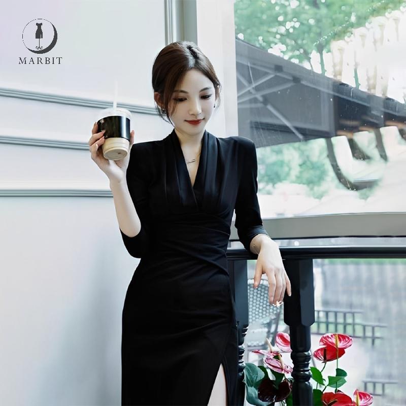 Váy đen trang trọng cho đám tang - Marbit FHS