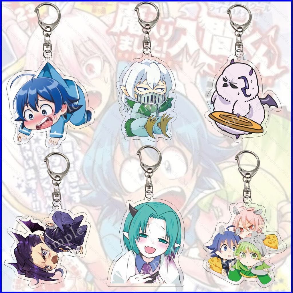 SQ3 Mairimashita Iruma-kun Móc Khóa Anime Móc Khóa Acrylic Dễ Thương Túi Mặt Dây Chuyền Hoạt Hình Ir