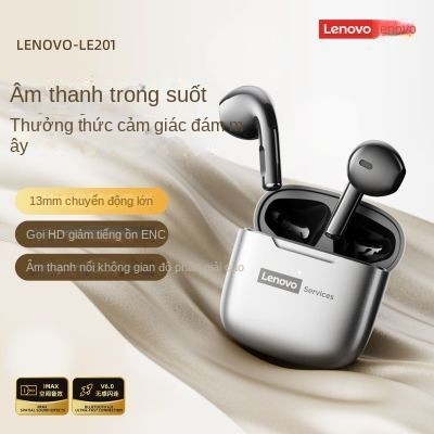 Tai Nghe Không Dây In-Ear Mới Lenovo Le201 Chất Lượng Âm Thanh Cao Giảm Ồn Thời Lượng Pin Dài