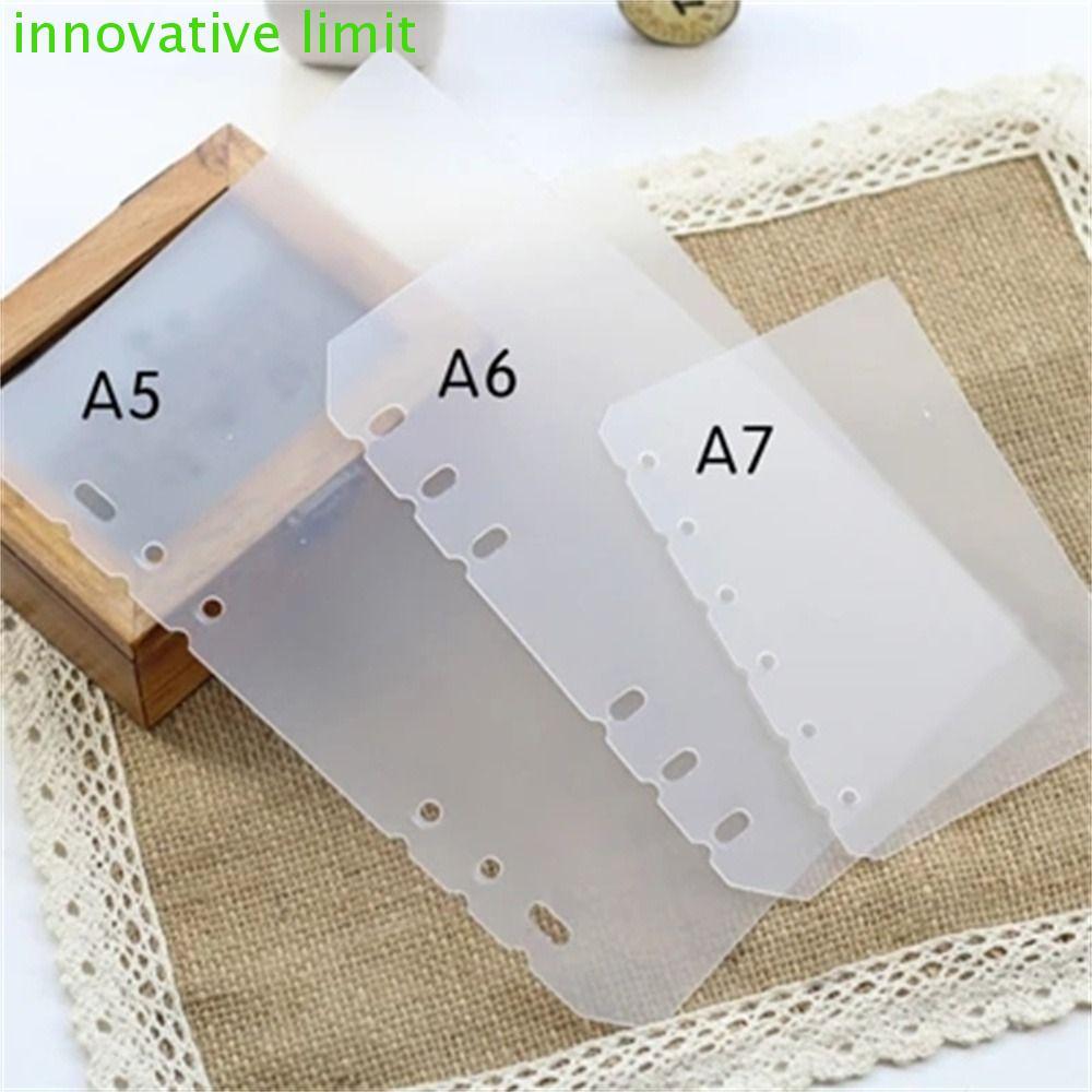 DYRUIZA Loose-leaf Divider Board Page 2 Chiếc Học Sinh Trong Suốt A5 A6 A7 B5 A4 Universal Planner S