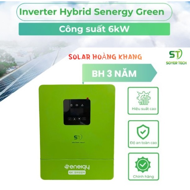 Biến tân Hybrid Senergy 6kW SE 6K GREEN – bảo hanh 3 năm chính hãng , SENERGY 6KW.