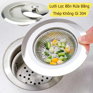 [Qianbaidu] Lưới Lọc Bồn Rửa Thép Không Gỉ - Chống Tắc Nghẽn Đường Ống, Cho Chậu Rau, Thoát Nước Sàn