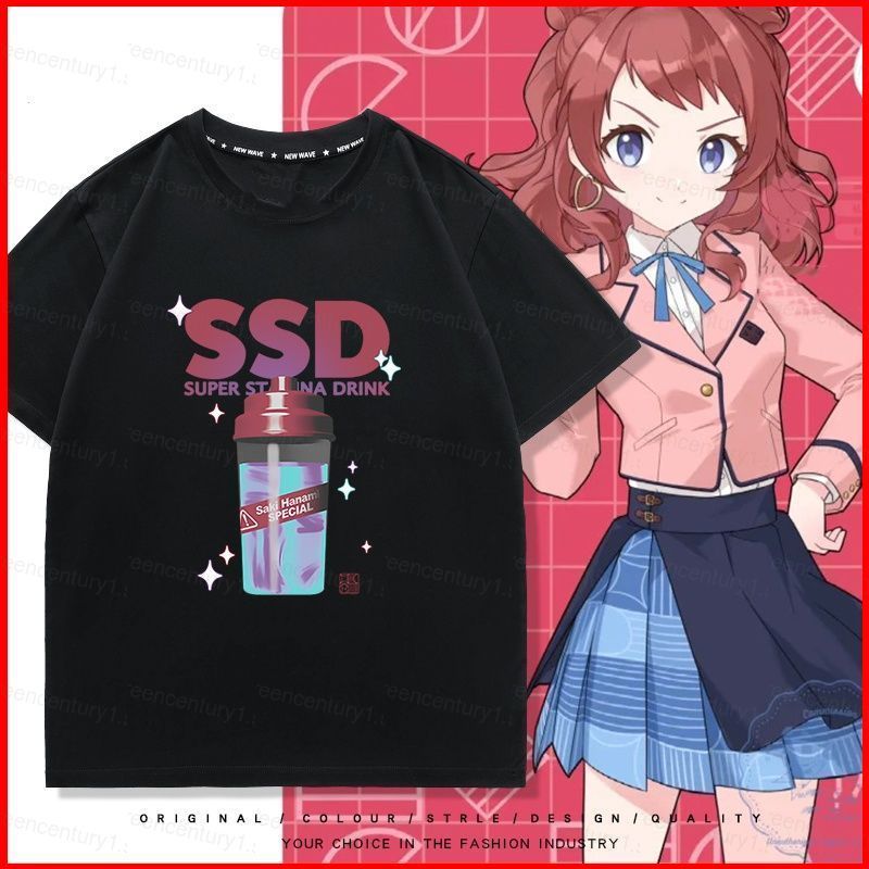 Áo thun cosplay Saki Hanami từ Gakuen Idolmaster Ster, chất liệu mát mẻ phù hợp mùa hè