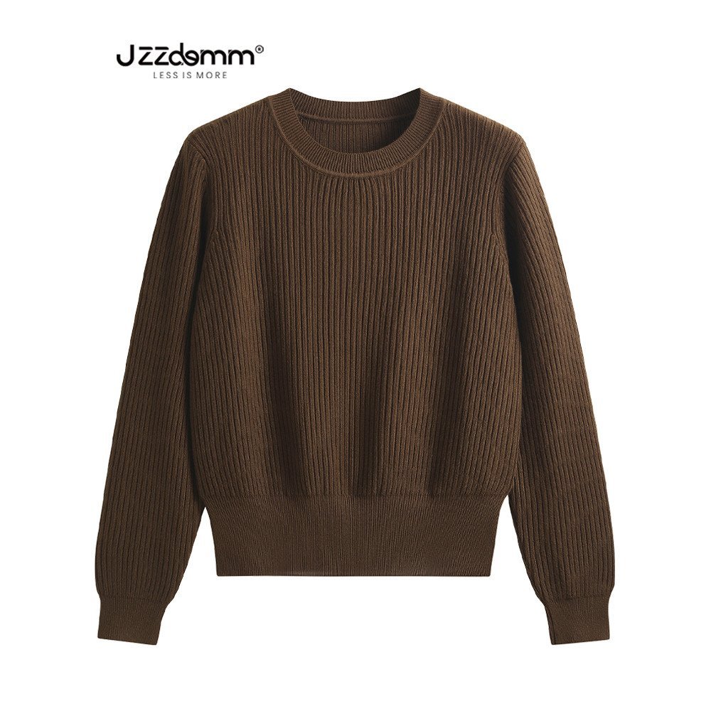 Jiuzhou Eslite - Áo Len Chui Đầu Đơn Giản Cho Nữ Mùa Thu Đông