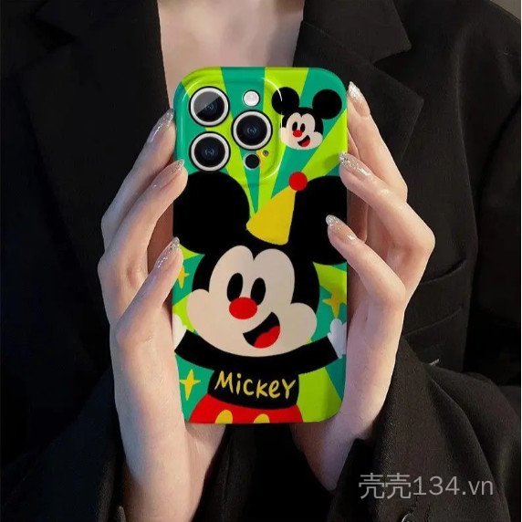 Mũ Mickey Thích Hợp Cho Apple 17E Phim Vỏ Điện Thoại iPhone16 / 15 / 14 / 13Pro Premium 12 Cứng