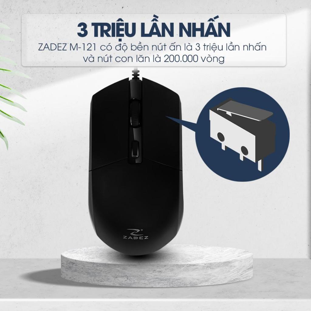 Chuột Có Dây ZADEZ M-121B - Bền bỉ, 1000DPI Chính Xác, Thiết Kế Ergonomic | BigBuy360 - bigbuy360.vn