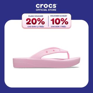  Dép Xỏ Ngón Nữ Crocs Platform Classic - Flamingo 