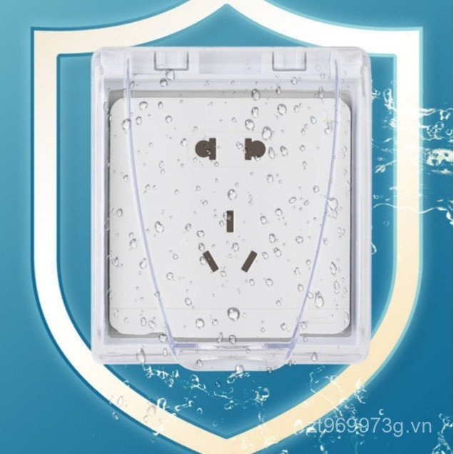 Vỏ Bảo Vệ Ổ Cắm Loại Dính Chống Thấm Nước Bao Công Tắc Hộ Gia Đình Chống Bắn Hộp Phòng Tắm Bảng Điều