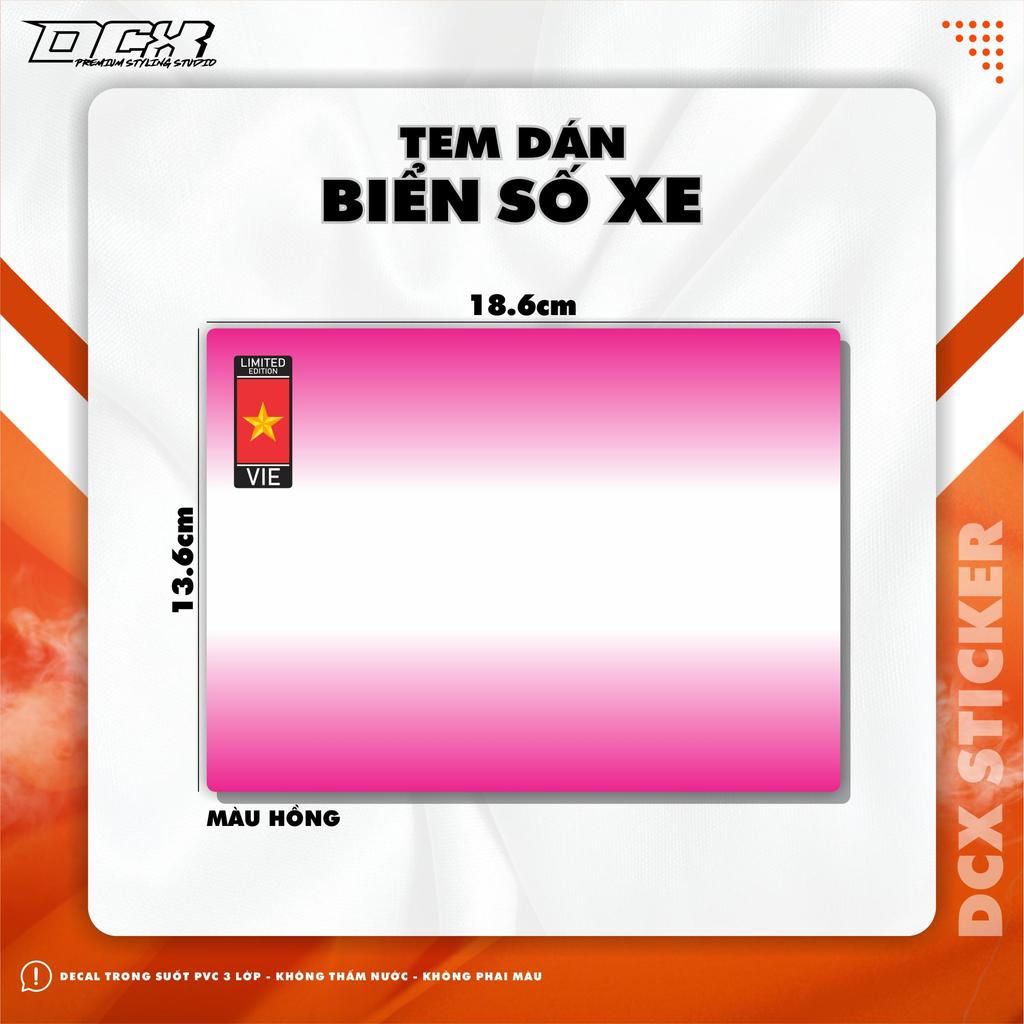 DECAL DÁN BIỂN SỐ XE MÁY | DECAL PVC 3 LỚP, KHÔNG THẤM NƯỚC, KHÔNG PHAI MÀU