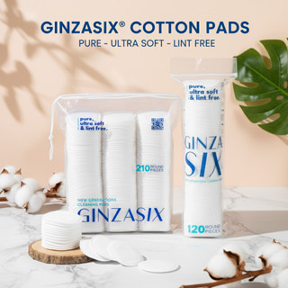 Bông Tẩy Trang GINZASIX 210 Miếng 100% Cotton, Bông Tẩy Trang Cotton Pads Thế Hệ Mới