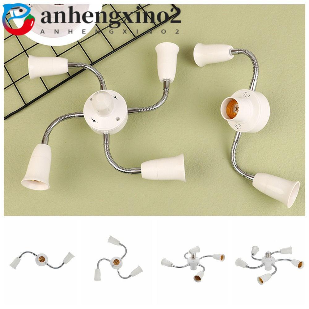 Bộ chuyển đổi giá đỡ đèn ANHENGXIN E27, có ống nối dài E27 sang E27 E27 Bộ chia ổ cắm đèn, màu trắng