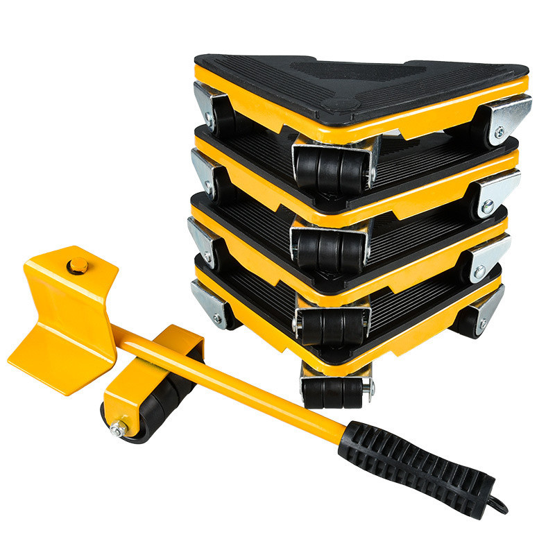 800KG Bộ 5 Bộ Trọng Lượng Movers Tam Giác Movers Dụng Cụ Xử Lý Tiện Lợi Đa Năng Khối Ròng Rọc Cho Ch