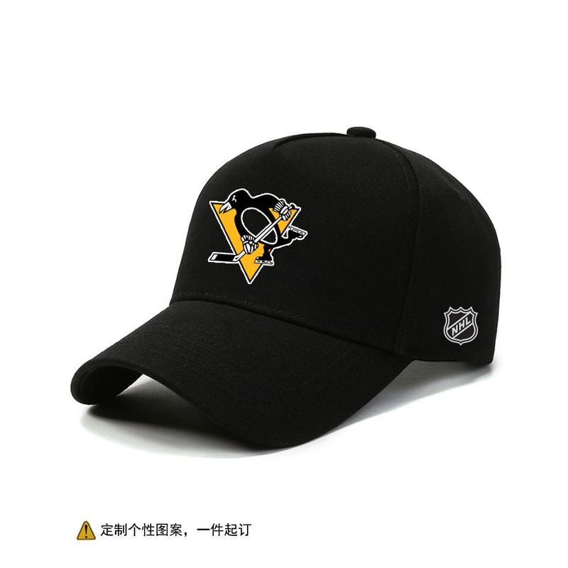 Mũ lưỡi trai nam họa tiết tùy chỉnh, logo đội Pittsburgh Penguins NHL
