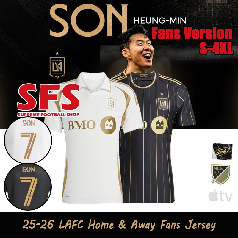【 SFS 】 MLS LAFC Jersey 2024-26 Áo bóng đá sân khách sân khách nam thể thao Áo thun phiên bản dành c