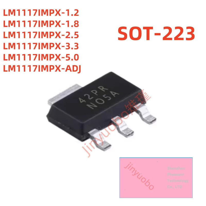 5 CÁI LM1117 LM1117IMPX LM1117MPX-1.2 1.8 2.5 3.3 5.0 ADJ SOT-223 Chip ic