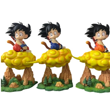 Super Saiyan Tuổi thơ Kid Goku trên Kinto 'un - Tư thế ngồi, Đám mây cưỡi ngựa, Hình 3 màu có sẵn