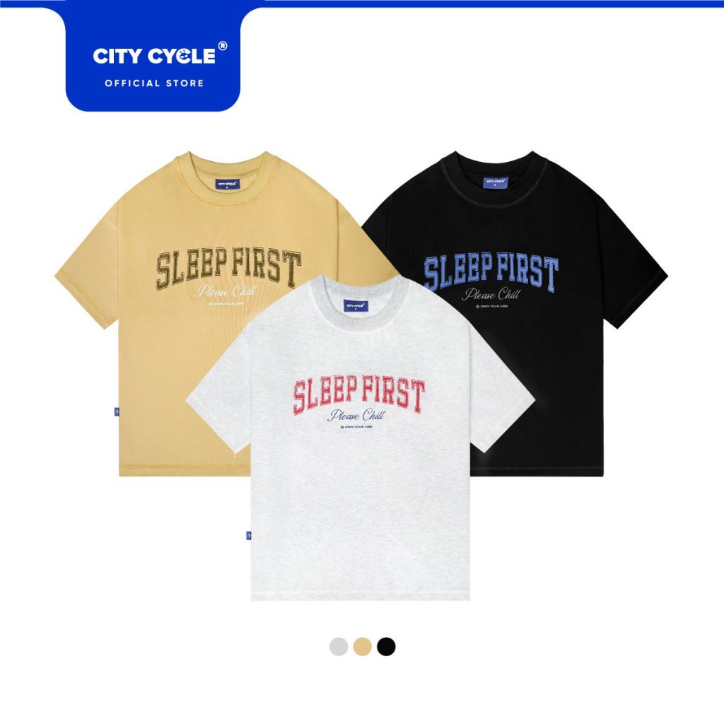 Áo thun phông unisex T Shirt form rộng Local Brand Chính Hãng City Cycle Áo thun Sleep First