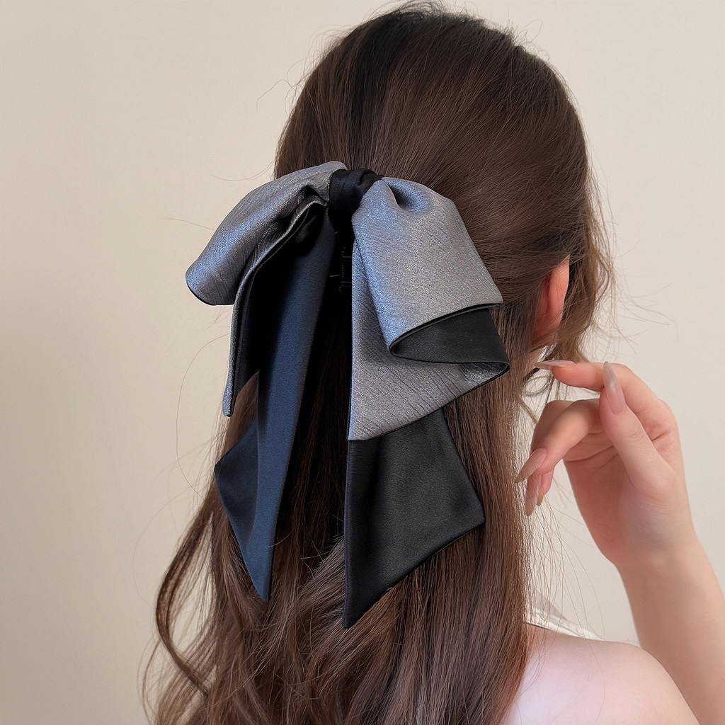 Kẹp Tóc Streamer Mịn Xếp Ly Nơ Đuôi Ngựa Thanhtag, Phù Hợp Cho Streamer