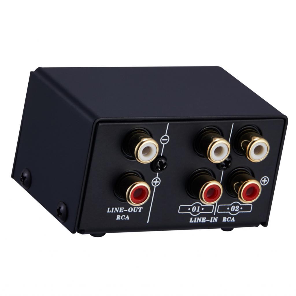Autohome-BR MOWEO Switcher RCA 2 trong 1 Out / A / B Switch Stereo Splitter Box không có giắc cắm bi