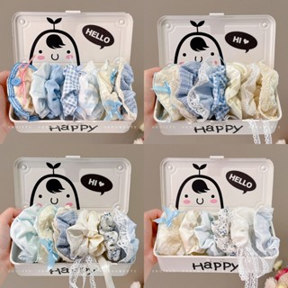 Scrunchies Nhiều Màu Sắc - Bộ 7 Chiếc, Phong Cách Hàn Quốc, Phụ Kiên Tóc Cao Cấp