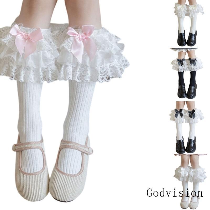Tất ren Cotton BB Kids có nơ trang trí cho mùa xuân thu
