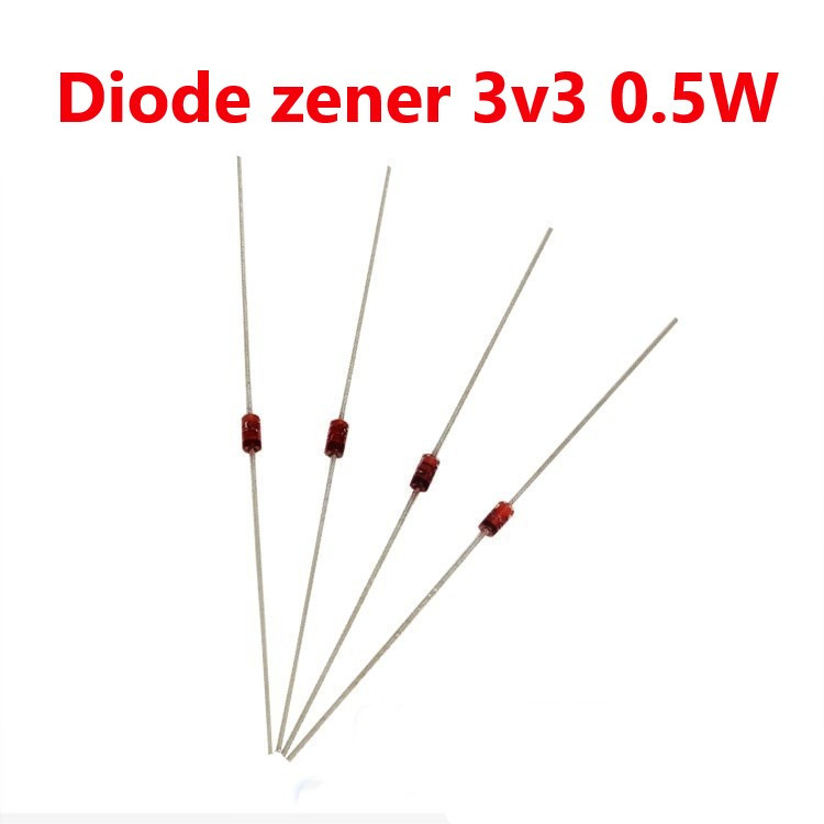 [Gói 10 con] Diode zener 3v3 3.3v 0.5W chân cắm