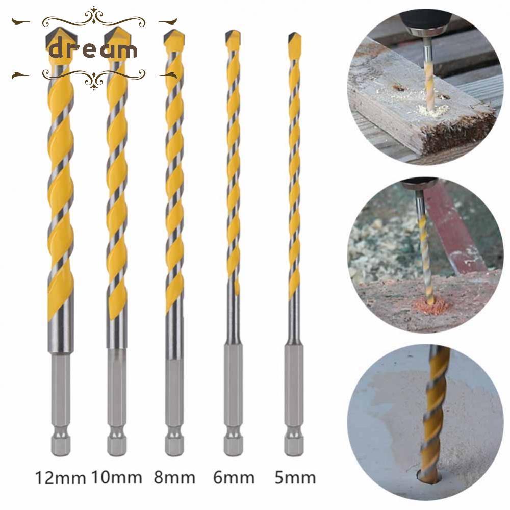 [dreamlife]160mm Hex Shank Drill Bit for Masonry Concrete Stone and Brick Drilling Tasks