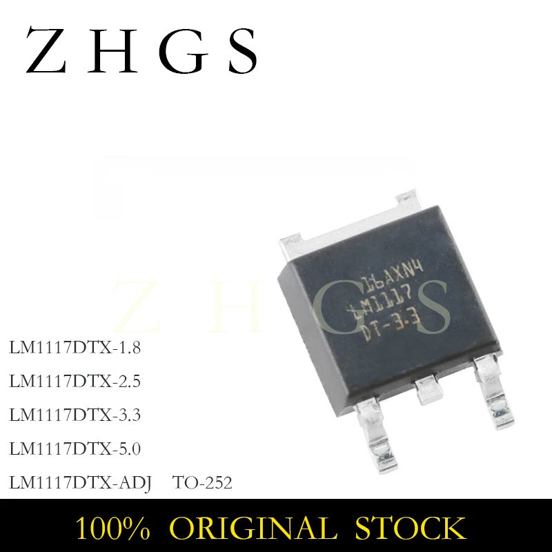 5 CÁI LM1117DTX LM1117 TO-252 LM1117DTX-1.8 LM1117DTX-2.5 LM1117DTX-3.3 LM1117DTX-5.0 LM1117DTX-ADJ 