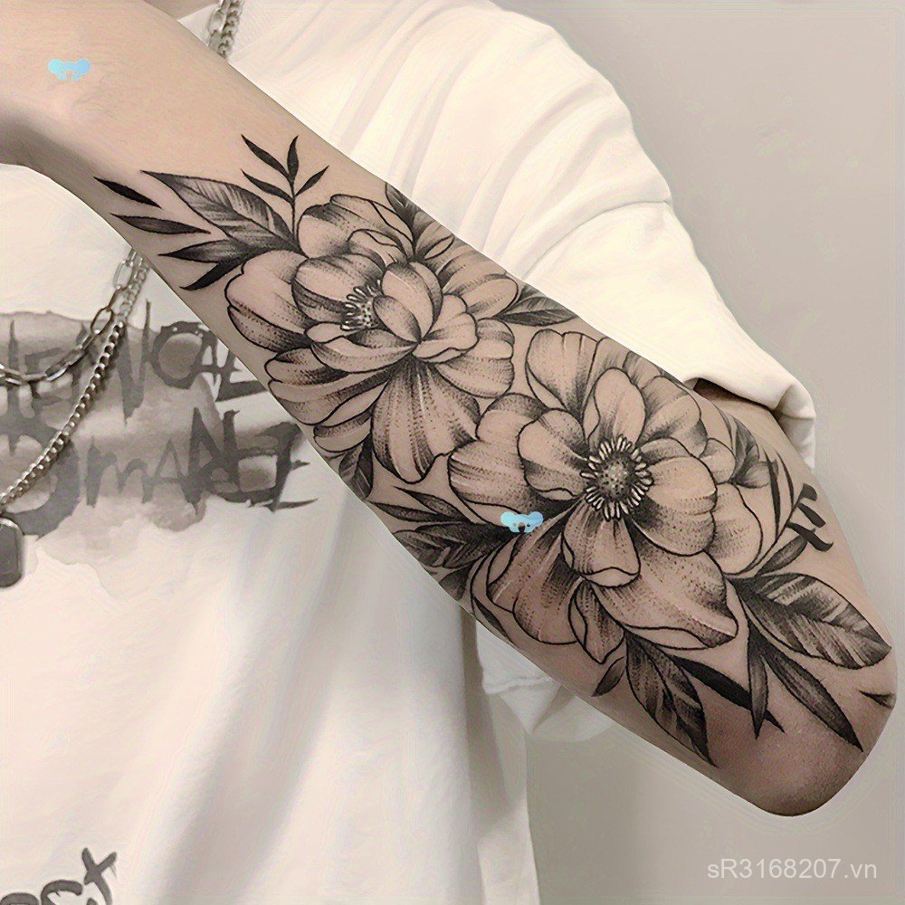 6 Nhãn dán hình xăm thảo dược lớn bao gồm 1 hoa Element5 HNO3