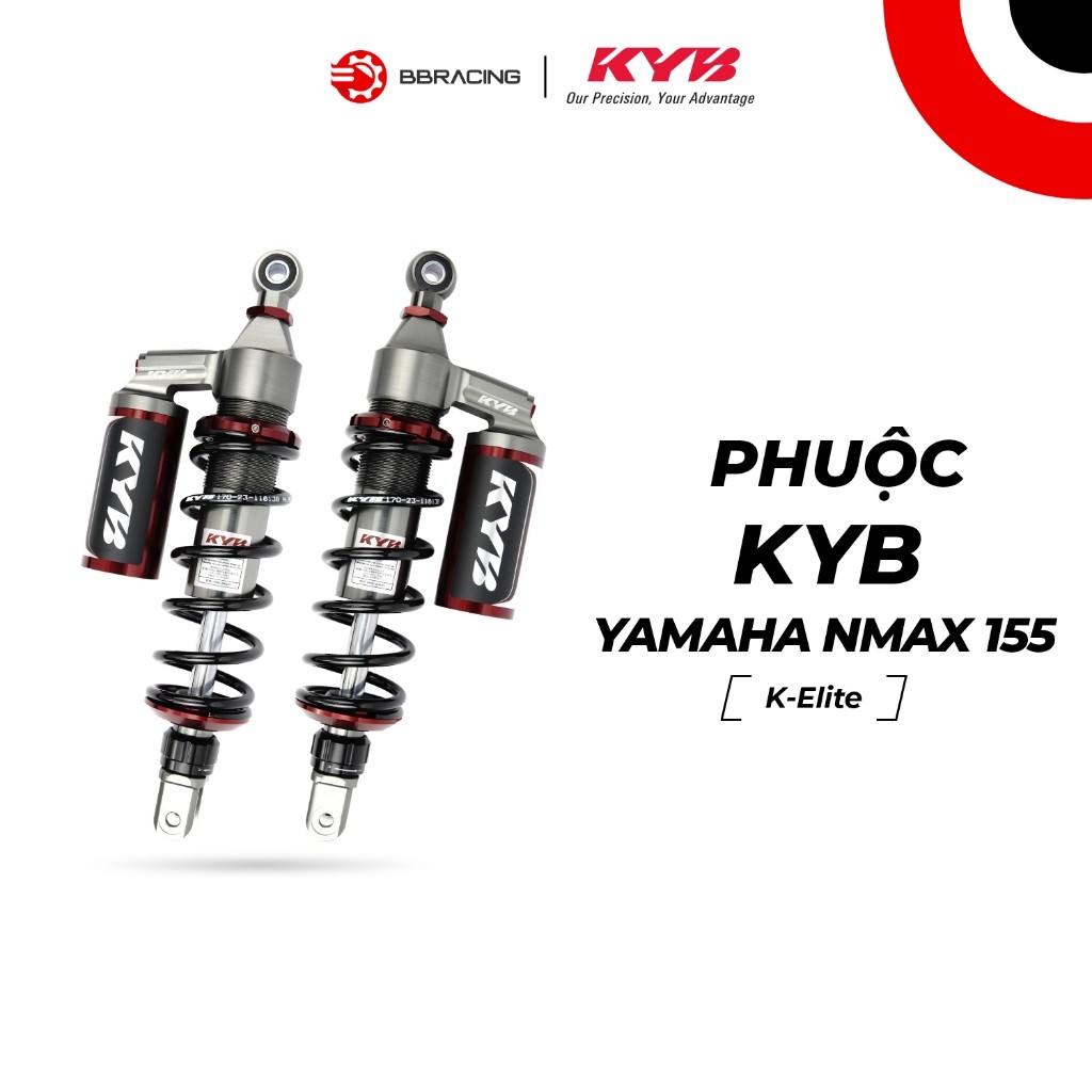 Phuộc Sau KYB Elite Yamaha NMax 2015-19 - Đen