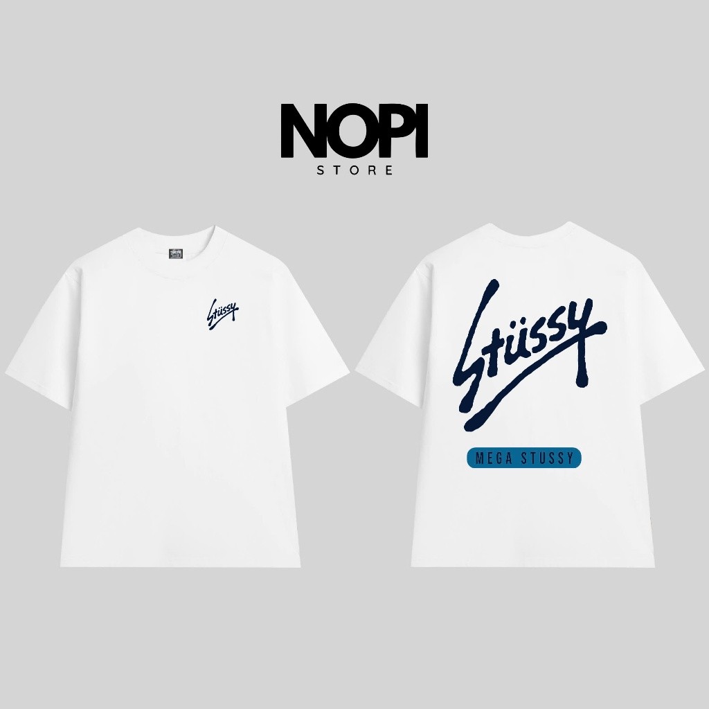 ÁO THUN STUSSY MEGA FORM RỘNG NAM NỮ UNISEX VẢI COTTON HAI CHIỀU CAO CẤP DÀY DẶN - NOPI STORE