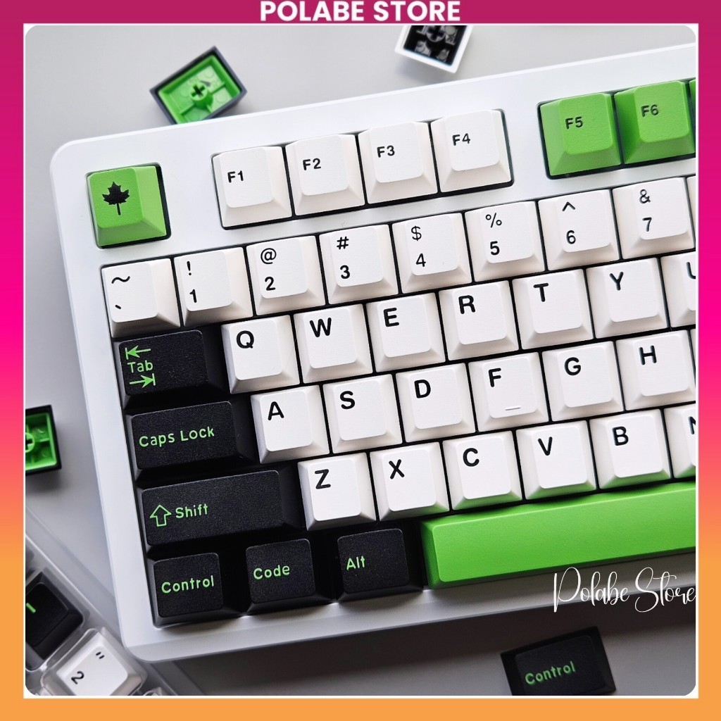 Keycap Green Panda Cherry Profile Keycap Daye Panda CMK bàn phím cơ Polabe Commerce