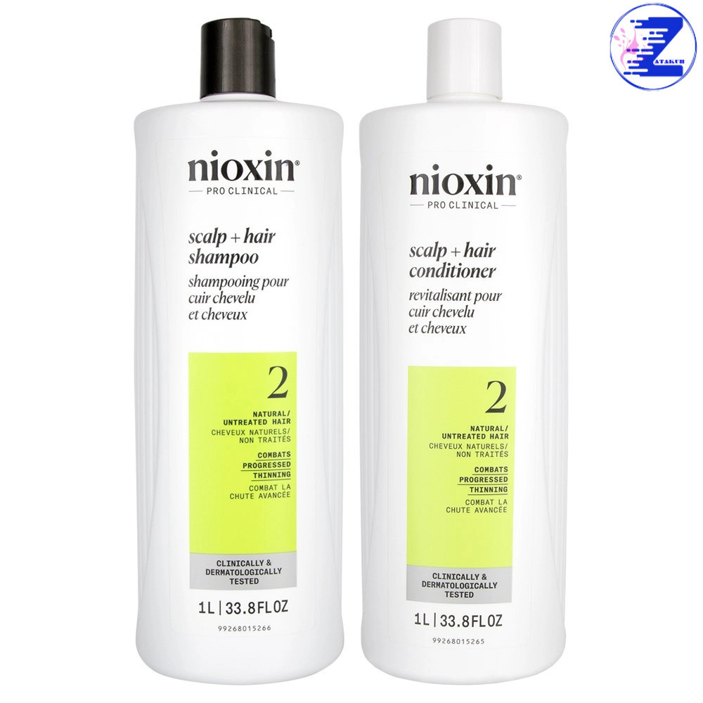 Gội xả Nioxin System 2 chống rụng tóc 1000mlx2