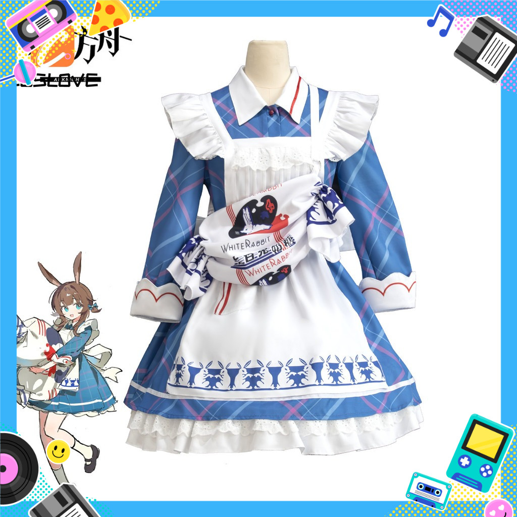 Cosplay Outfit Anime Arknights Amiya White Rabbit - Full Set for Women