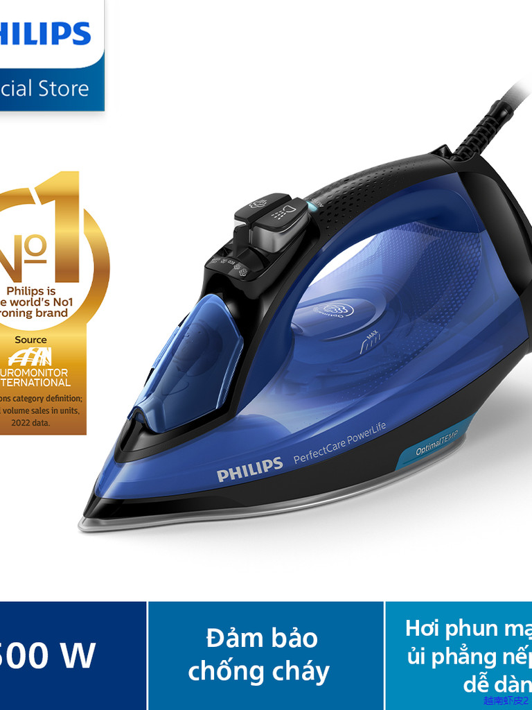 [SALE THƯƠNG HIỆU DUY NHẤT 18.11] Bàn Ủi Hơi Nước Nằm Philips GC3920/20 2200- 2600W-Công Nghệ Optim