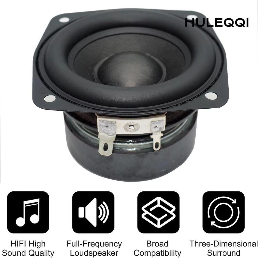 Loa siêu trầm HULEQI, Loa trầm vuông Bass 2 inch 3 inch 4 Ohm 15W, Loa âm thanh toàn dải loa Hifi Rạ