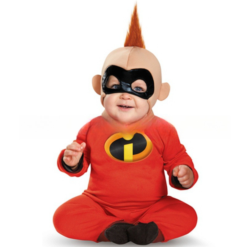 Incredibles 2 Quần áo leo núi JACK COSPLAY Coverall Áo liền quần trẻ em Edna Mode