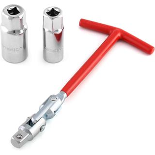 Cờ lê ổ cắm bugi QWORK, Universal, T-handle, 6mm (5 / 8 ") & 21mm (13 / 16") Trình cài đặt loại bỏ