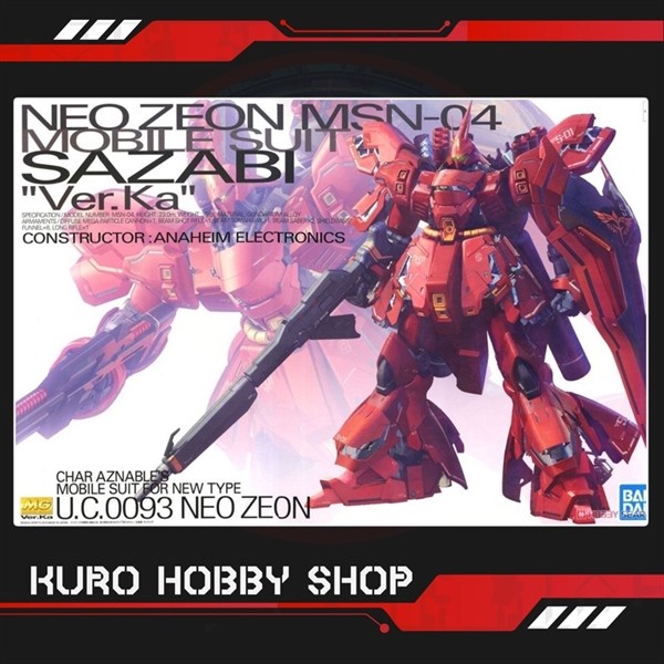 [CÓ SẴN] MG 1/100 Sazabi Ver.ka - Mô hình lắp ráp Bandai