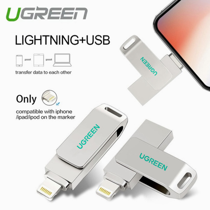 Ugreen i-Flash Drive 512GB1TB 2TB HD Pendrive Lightning dữ liệu cho iPhone / iPad / iPod OTG Usb Fla